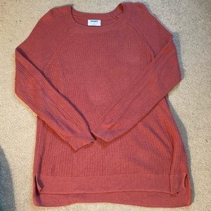 Pink oversized knit sweater